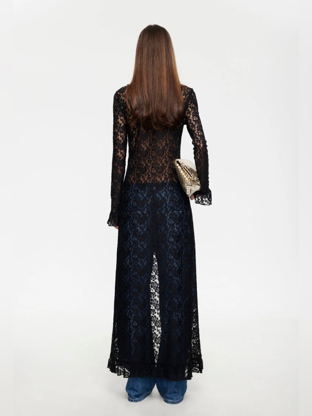 Lioness Black Lace Maxi Dress - Picture 5 of 6